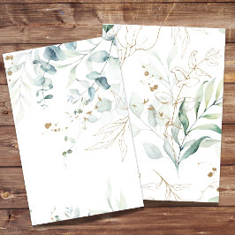 Folha de papel vazio Aquarela Eucalyptus Verde