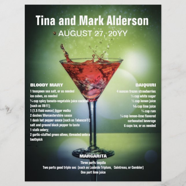 Folha de Promocionais de Hospedagem do Bartender (Frente)