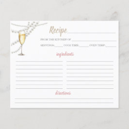 Folha de receitas de Pérolas e Prosecco