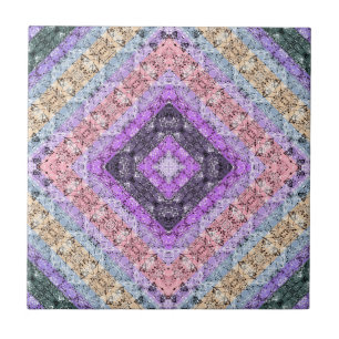 Folha de retalhos retro cinza violeta decorativa