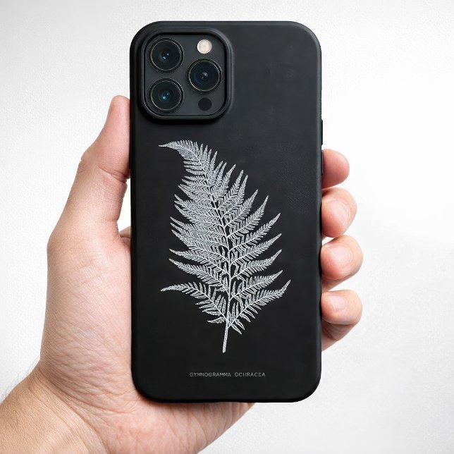 Folha de Samambaia Ocre, Gymnogramma Ochracea (Ochre Fern Frond, Gymnogramma Ochracea. iPhone Case )