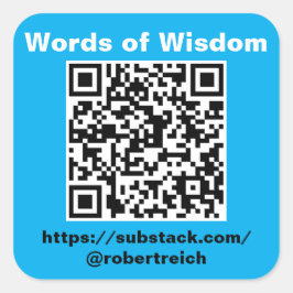 Folha de seis adesivos quadrados de 3 polegadas.