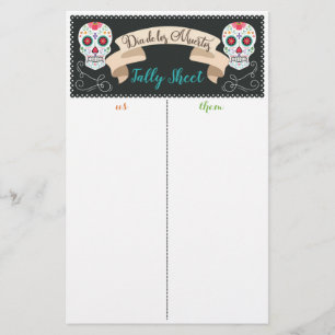 Folha de Tally do Dia De Los Muerto