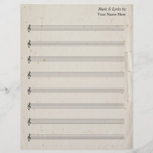Folha de vazios Música 8 Escadas Antecipadas Papel