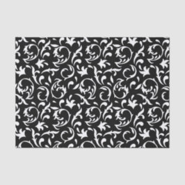 Folha Decorativa em Papel de Tecido Branco