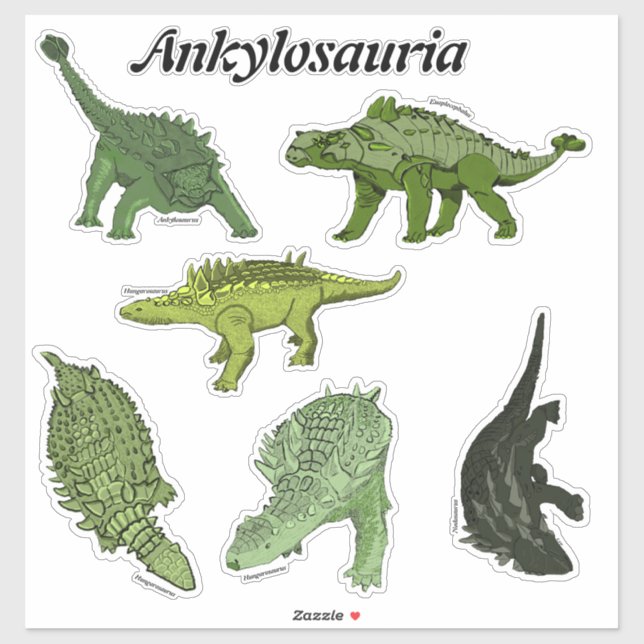 Folha do adesivo Ankylosauria (Folha)