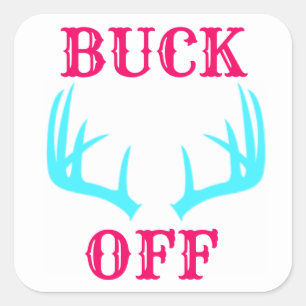 Folha do adesivo "Buck Off"