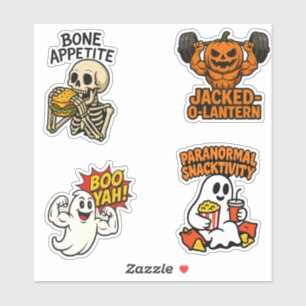 Folha do adesivo da Hilaridade do Halloween