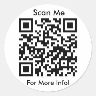 Folha do adesivo de código QR