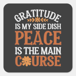 Folha do adesivo de gratidão e paz - personalizáve