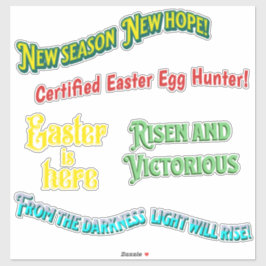 Folha do adesivo de Páscoa cômoda