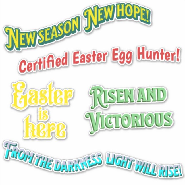 Folha do adesivo de Páscoa cômoda (Frente)