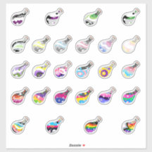 Folha do Adesivo de Poções do Orgulho