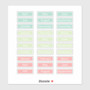 Folha do Adesivo do Planner Mês do Cotovelo Arco-Í
