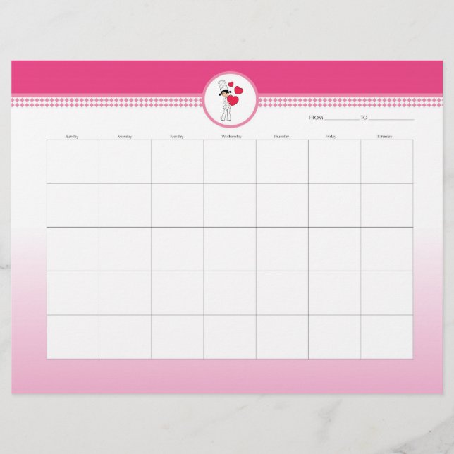 Folha do Planejador Semanal de Farinha (Frente)