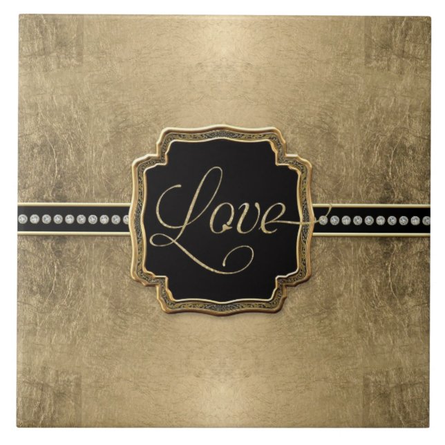 Folha Dourada de aparência Fleur de Lis Faux Vinta (Frente)