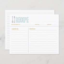 Folha e Cartão de Receita Amarelo Azul-Cola