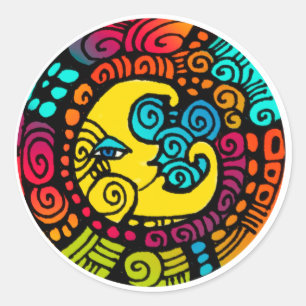 Folha lunática da etiqueta do La Luna/lua