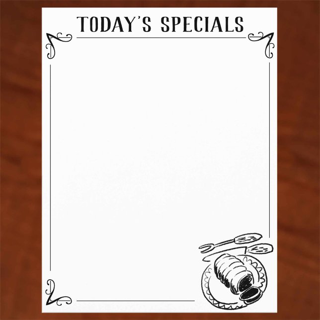 Folha Mestra do Vazio de Menu com Borda. Flyer (Criador carregado)