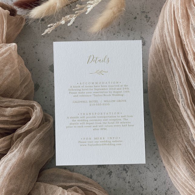 Folha mínima | Cartão de gabinete Dourado (Criador carregado)