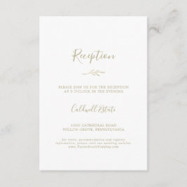 Folha mínima | Cartão de Inserção de Recepção Dour