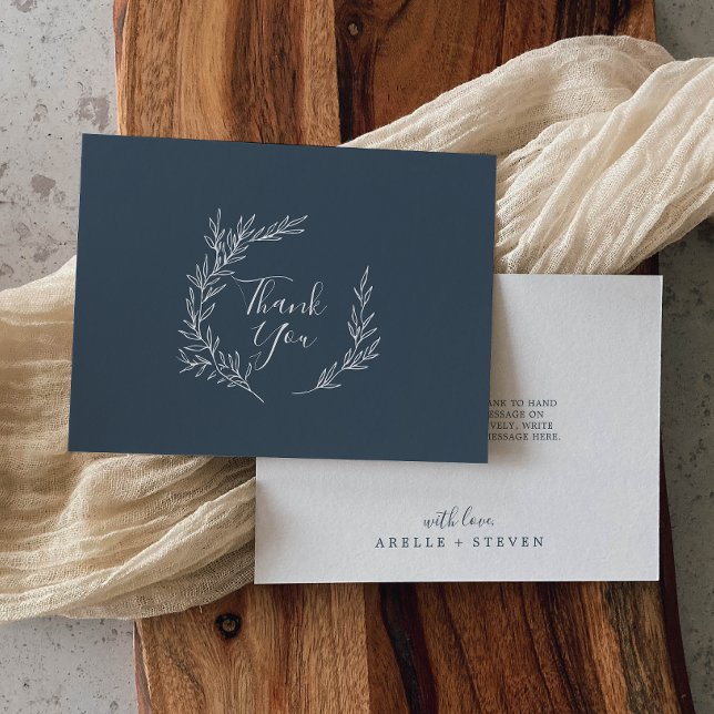 Folha mínima | Cartões de agradecimentos Plano Azu (Criador carregado)