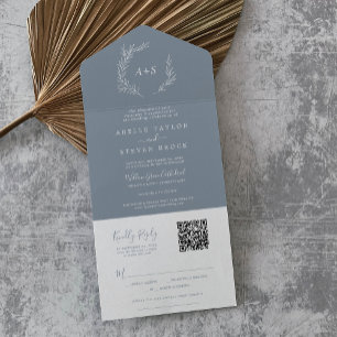 Folha mínima Casamento de Código QR Simples Bran