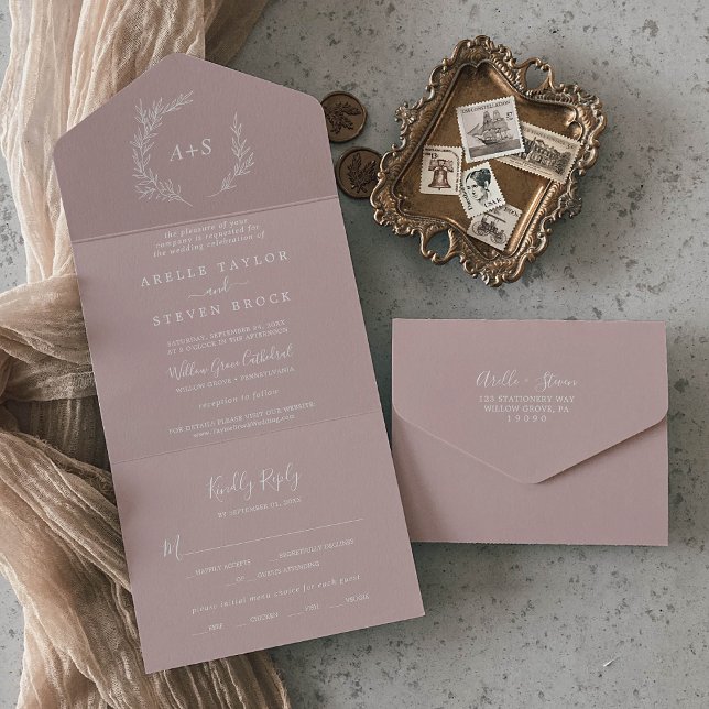 Folha mínima | Casamento de Rosa Dusty (Criador carregado)