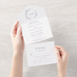 Folha mínima | Casamento Dusty Púrpura