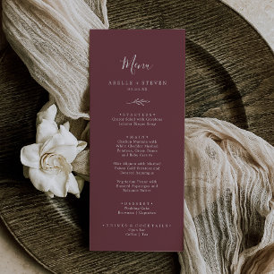 Folha mínima   Menu Janto Burgundy Wedding