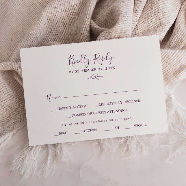 Folha mínima | Placa RSVP de Escolha do EggPlant M (Criador carregado)