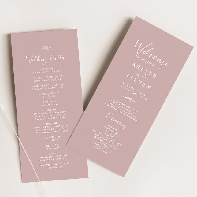 Folha mínima | Programa Dusty Rosa Wedding (Criador carregado)