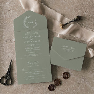 Folha mínima Sage Green Wedding