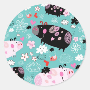 Folha perfeita da etiqueta de Piggies