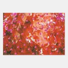 Folha plana de papel de empacotamento de namorados