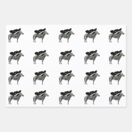 Folha plana de papel de enrolamento Zebra-ondulada