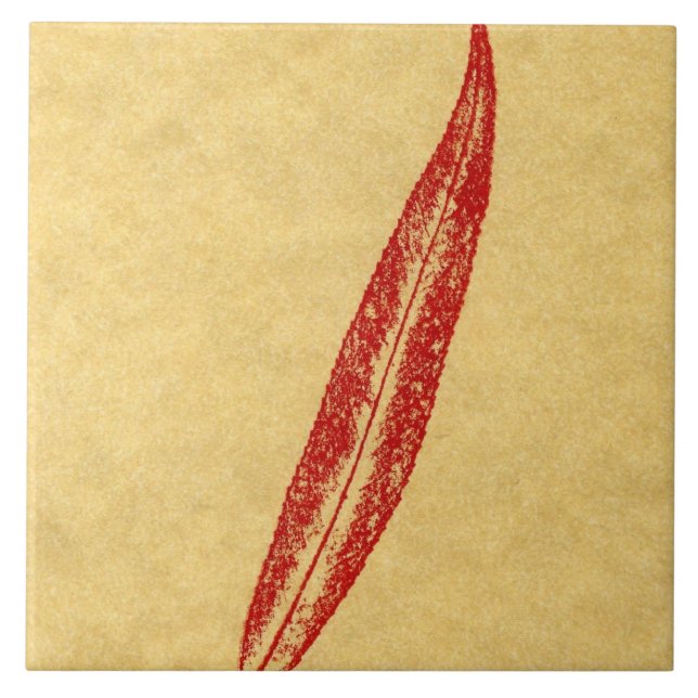 Folha salgada do solteiro impressa em vermelho em  (Frente)