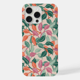 Folha Tropical Coral Verde Botânico Elegante Chic