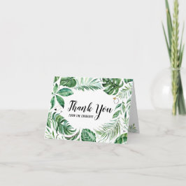 Folha Tropical Obrigado Do Cartão De Formando