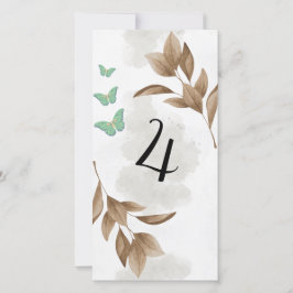 Folha verde poeirenta e Mesa de borboletas sem car