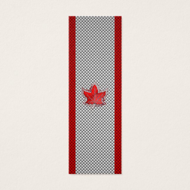 Folha vermelha canadense no Impressão de fibra de  (Frente)