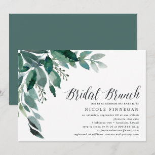 Folhagem Abundante Convite Bridal Brunch