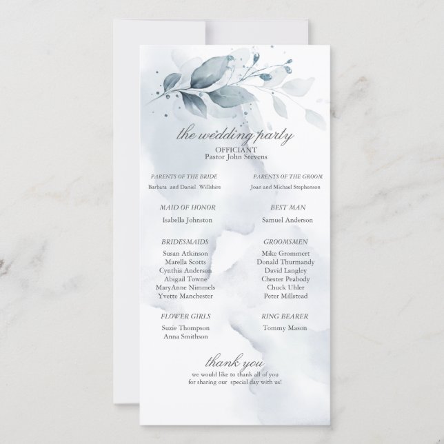 Folhagem Azul Elegante2 (Verso)