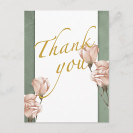 folhagem da moda Cartão postal de agradecimento