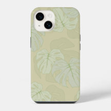 Folhagem de Monstera em verde macio