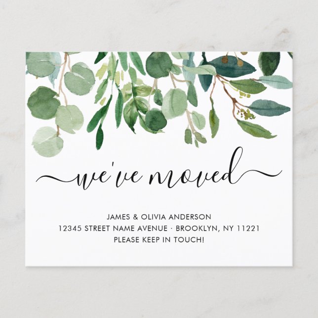 Folhagem de Orçamento Movimentamos Novo Cartão de  (Frente)