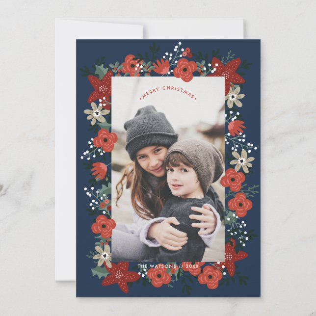 Folhagem de Poinsettia Natal (Frente)