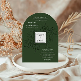 Folhagem Delicada | Convite de casamento Sage Sage
