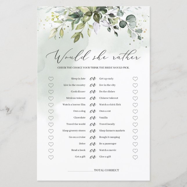 Folhagem Greenery... ela iria preferencialmente jo (Frente)