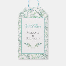 Folhagem primavera Verde Obrigado Etiquetas Favorá